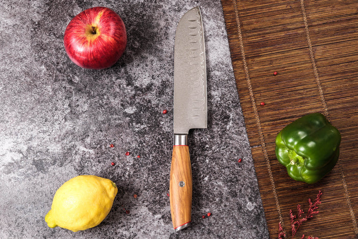 Couteau santoku 18cm Wusaki Fujiko 10CR damas