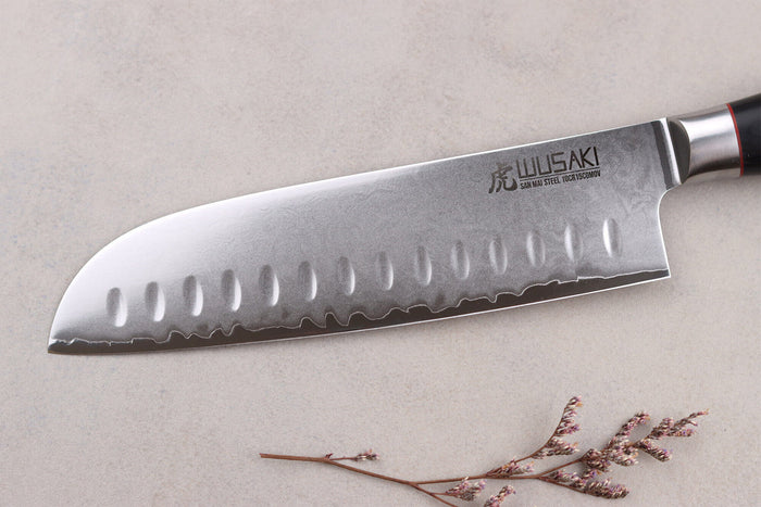Couteau santoku 18cm Wusaki Fujiko Black 10CR