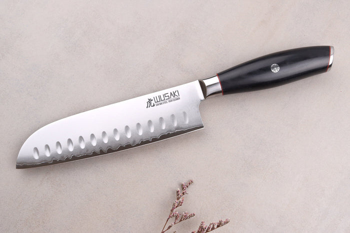 Couteau santoku 18cm Wusaki Fujiko Black 10CR