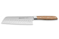 Couteau santoku alvéolé 18cm 32 Dumas Signature manche en chêne vert
