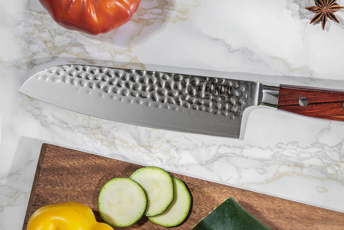 Couteau santoku Fukito Rosewood Damas 67 couches 18cm