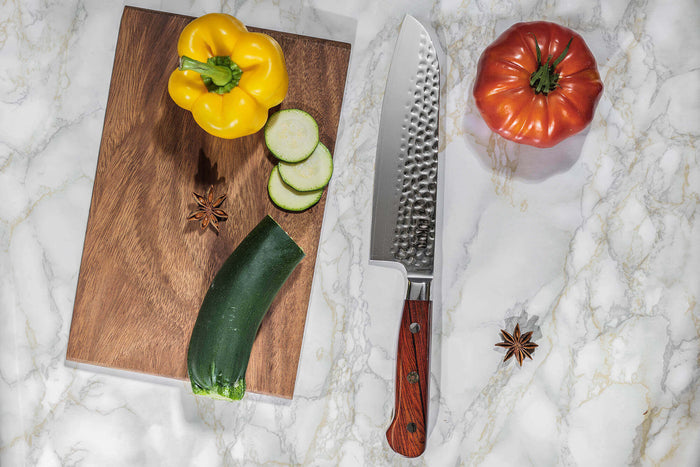 Couteau santoku Fukito Rosewood Damas 67 couches 18cm