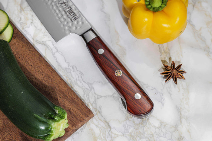 Couteau santoku Fukito Rosewood Damas 67 couches 18cm