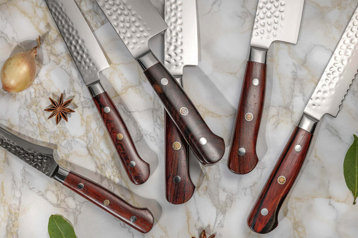 Couteau santoku Fukito Rosewood Damas 67 couches 18cm