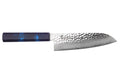 Couteau santoku japonais 17cm Sakai Takayuki Nanairo Blue Damas VG10