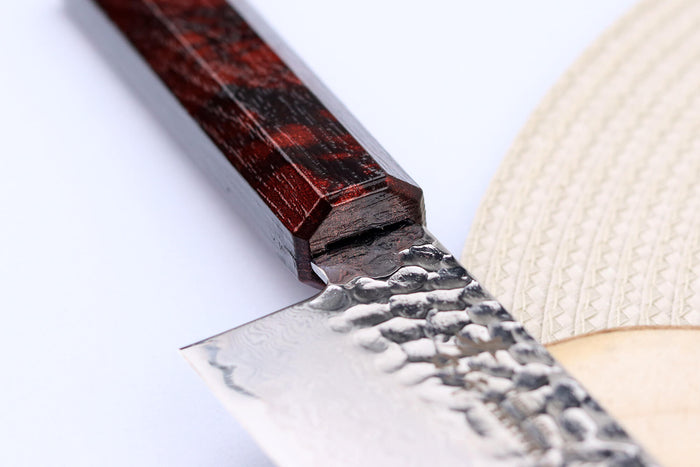 Couteau santoku japonais 17cm Sakai Takayuki Nanairo Wine Damas VG10