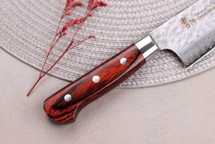 Couteau santoku japonais 18cm Sakai Takayuki Damascus Western 33 couches