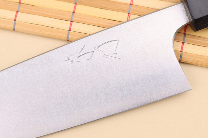 Couteau santoku japonais artisanal Shibata Koutetsu AS 16,5cm
