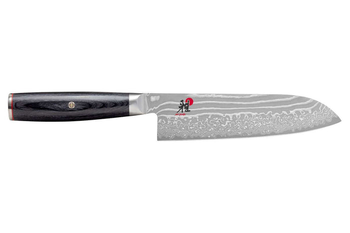 Couteau santoku japonais Miyabi 5000FCD lame 18cm damas 48 couches manche pakkawood