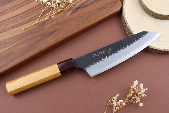 Couteau santoku kengata 16cm japonais Sakai Takayuki AS brut de forge