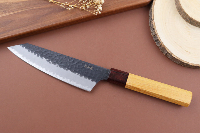 Couteau santoku kengata 16cm japonais Sakai Takayuki AS brut de forge