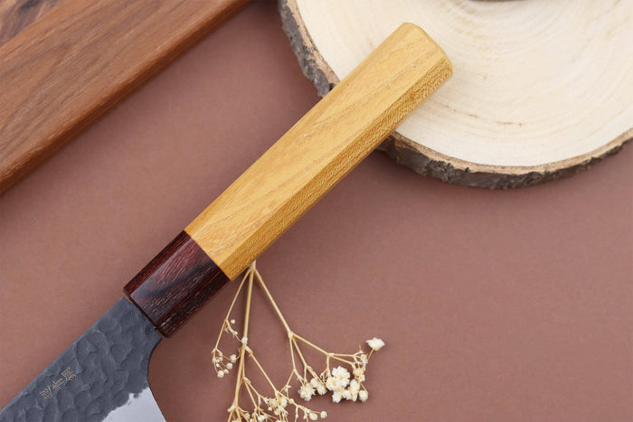 Couteau santoku kengata 16cm japonais Sakai Takayuki AS brut de forge