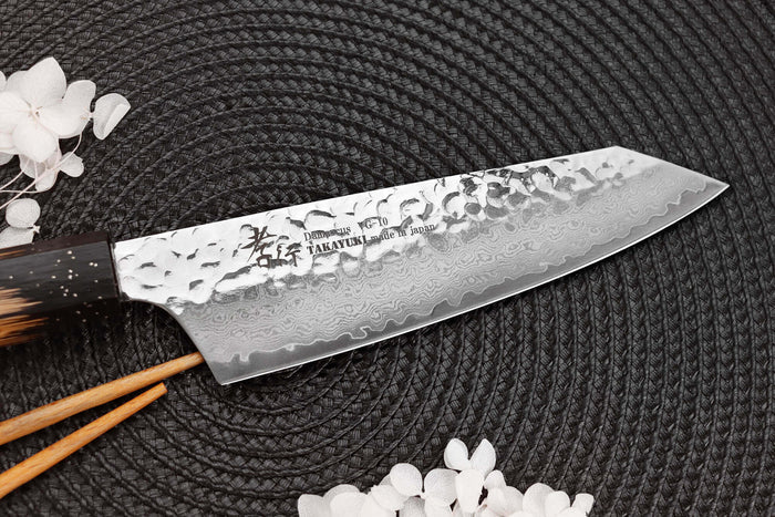 Couteau santoku kiritsuke 16cm japonais Sakai Takayuki Kashi Urushi VG10 damas