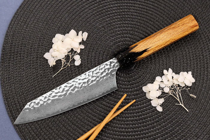 Couteau santoku kiritsuke 16cm japonais Sakai Takayuki Kashi Urushi VG10 damas