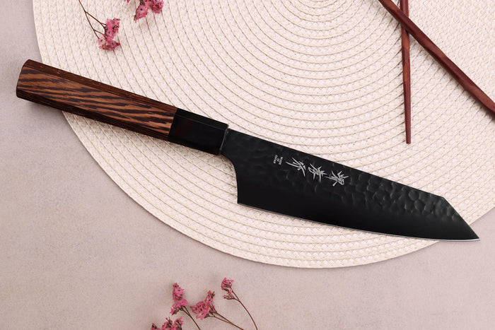 Couteau santoku kiritsuke 16cm japonais Sakai Takayuki Kurokage VG10 manche en wengé