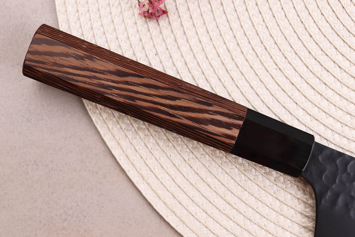 Couteau santoku kiritsuke 16cm japonais Sakai Takayuki Kurokage VG10 manche en wengé
