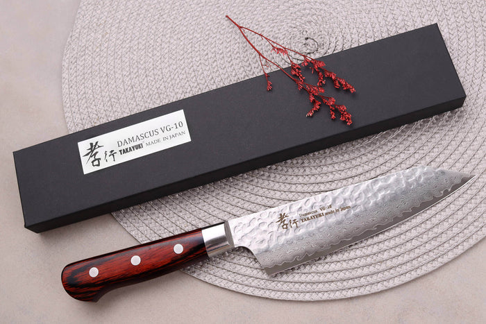 Couteau santoku kiritsuke japonais 16cm Sakai Takayuki Damascus Western 33 couches