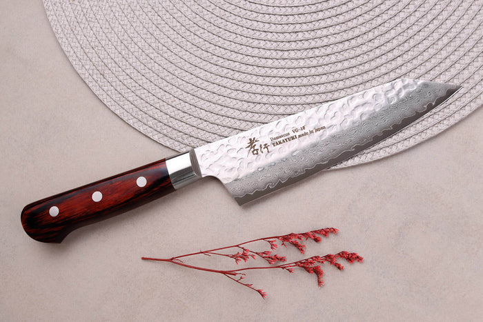 Couteau santoku kiritsuke japonais 16cm Sakai Takayuki Damascus Western 33 couches