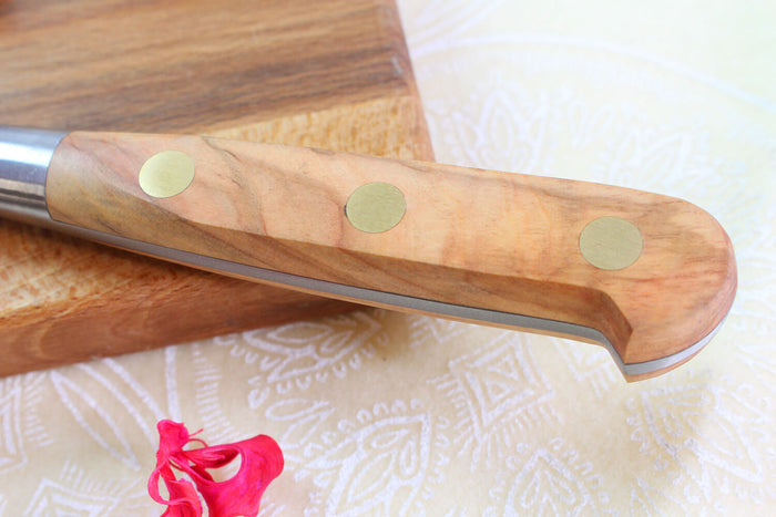 Couteau santoku Sabatier Éléphant Idéal Forgé 17cm manche en olivier