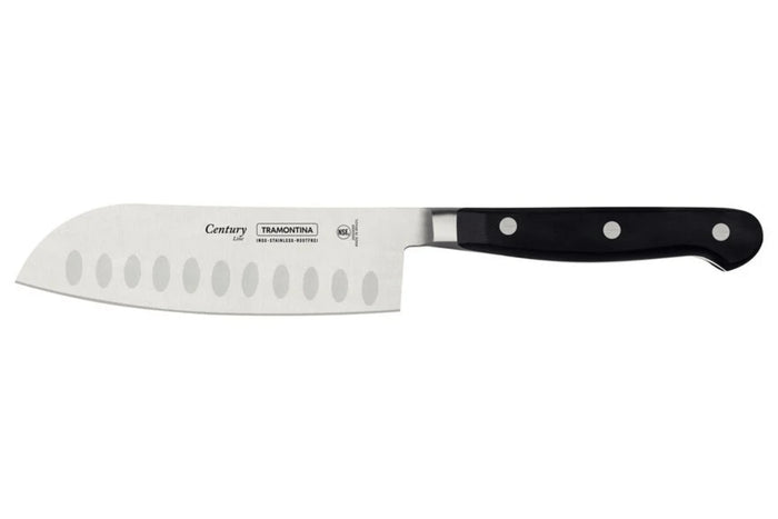 Couteau santoku Tramontina Century lame forgée 13cm manche polycarbonate noir