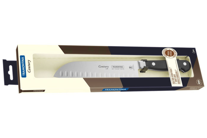 Couteau santoku Tramontina Century lame forgée 18cm manche polycarbonate noir