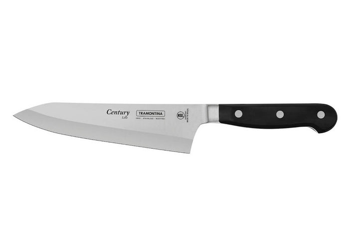 Couteau santoku Tramontina Century Rocking lame forgée 18cm manche polycarbonate noir