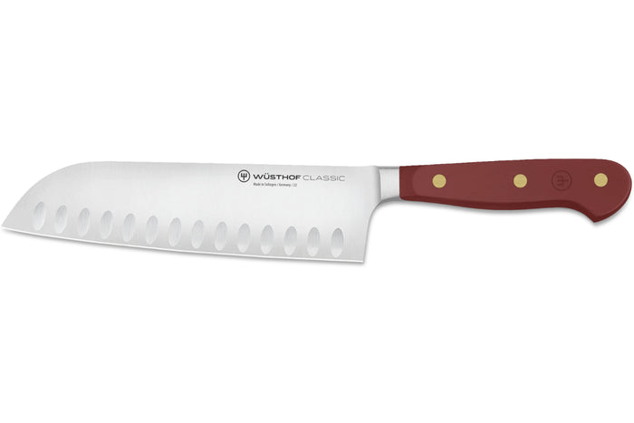 Couteau santoku Wusthof Classic Colour Tasty Sumac lame alvéolée 17cm