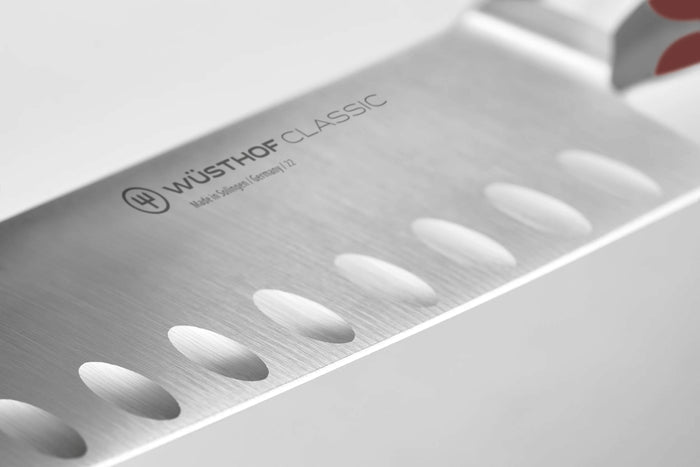 Couteau santoku Wusthof Classic Colour Tasty Sumac lame alvéolée 17cm