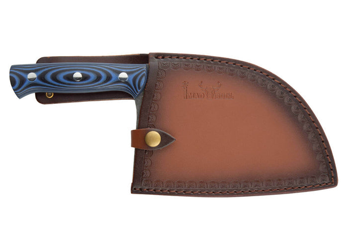 Couteau serbe Samura Mad Bull 18cm manche en G10 et carbone bleu et noir