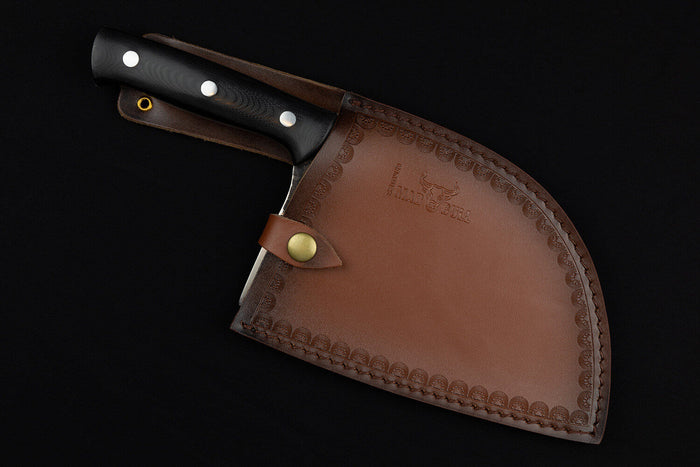 Couteau serbe Samura Mad Bull 18cm manche en G10 et carbone noir