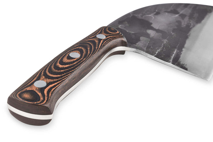 Couteau serbe Samura Mad Bull 18cm manche en G10 et carbone rouge et blanc