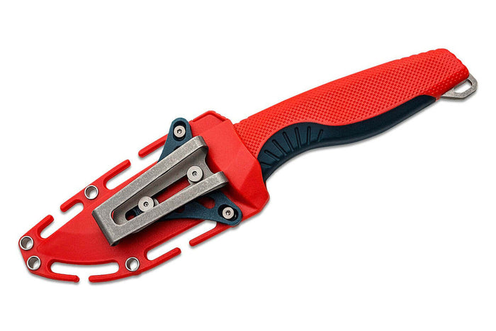 Couteau SOG Aegis FX SGAEGISFXRIN lame 9,3cm manche en nylon/fibres de verre rouge avec étui