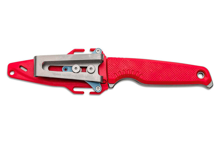 Couteau SOG Altair FX SGALTAIRFXR lame 8,6cm manche en nylon/fibres de verre rouge + étui