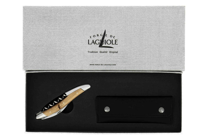 Couteau sommelier Forge de Laguiole manche en cep de vigne finition satinée