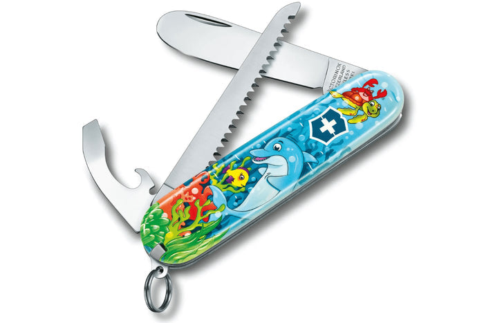 Couteau suisse pour enfant My First Victorinox édition animaux motif dauphin 84mm 9 fonctions