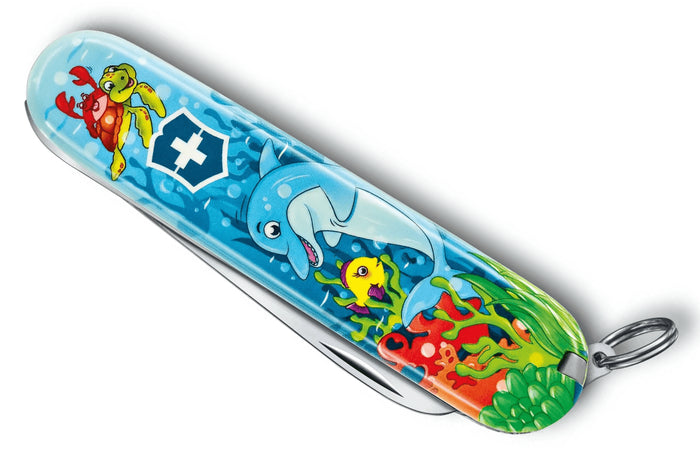 Couteau suisse pour enfant My First Victorinox édition animaux motif dauphin 84mm 9 fonctions