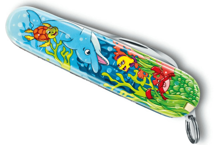 Couteau suisse pour enfant My First Victorinox édition animaux motif dauphin 84mm 9 fonctions