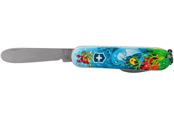 Couteau suisse pour enfant My First Victorinox édition animaux motif dauphin 84mm 9 fonctions