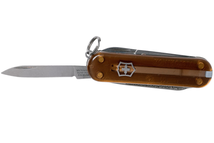 Couteau suisse Victorinox Classic SD Colors Translucide Chocolate Fudge 58mm 7 fonctions