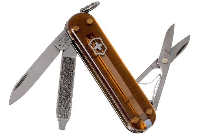 Couteau suisse Victorinox Classic SD Colors Translucide Chocolate Fudge 58mm 7 fonctions