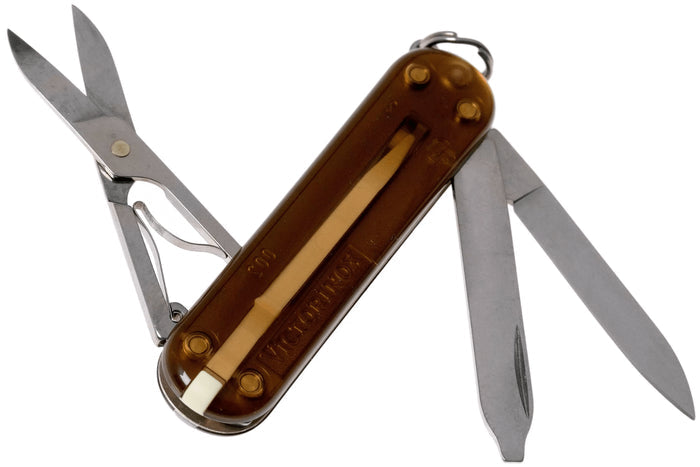 Couteau suisse Victorinox Classic SD Colors Translucide Chocolate Fudge 58mm 7 fonctions