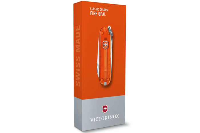 Couteau suisse Victorinox Classic SD Colors Translucide Fire Opal 58mm 7 fonctions