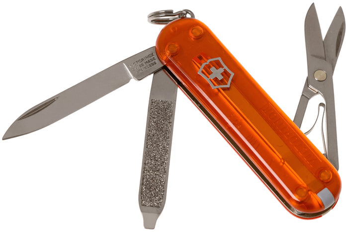 Couteau suisse Victorinox Classic SD Colors Translucide Fire Opal 58mm 7 fonctions