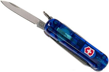 Couteau suisse Victorinox Signature Lite bleu translucide 58mm 7 fonctions