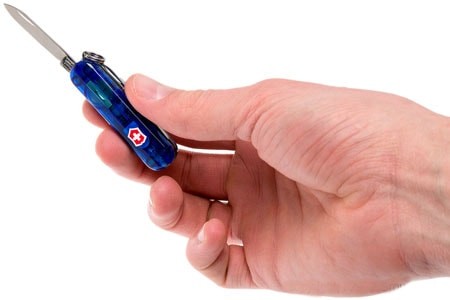 Couteau suisse Victorinox Signature Lite bleu translucide 58mm 7 fonctions