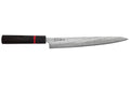 Couteau sujihiki 24cm japonais artisanal Wusaki Nawame AUS10 damas