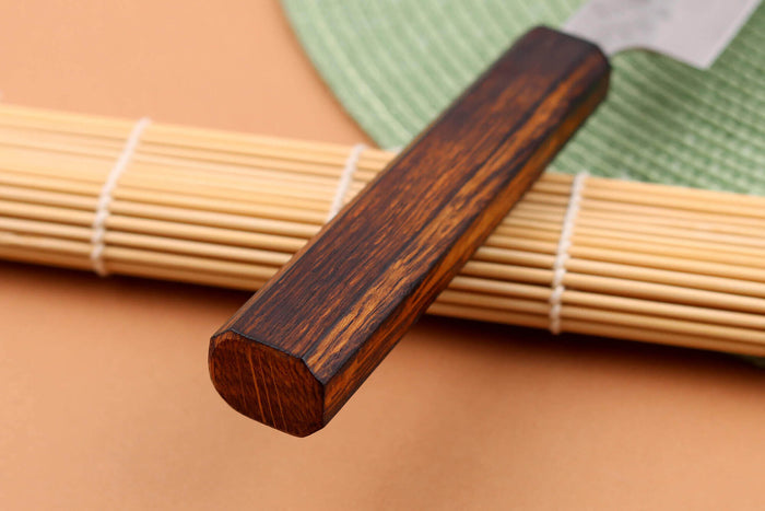 Couteau sujihiki 24cm japonais artisanal Yuzo Enju Damas 440C