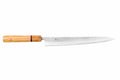 Couteau sujihiki 27cm japonais artisanal Yuzo SLD olivier et sequoia
