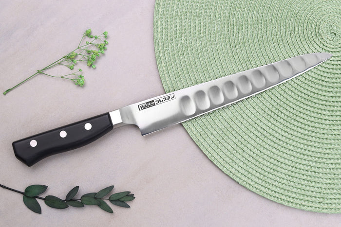 Couteau sujihiki alvéolé japonais Glestain K Series 21cm