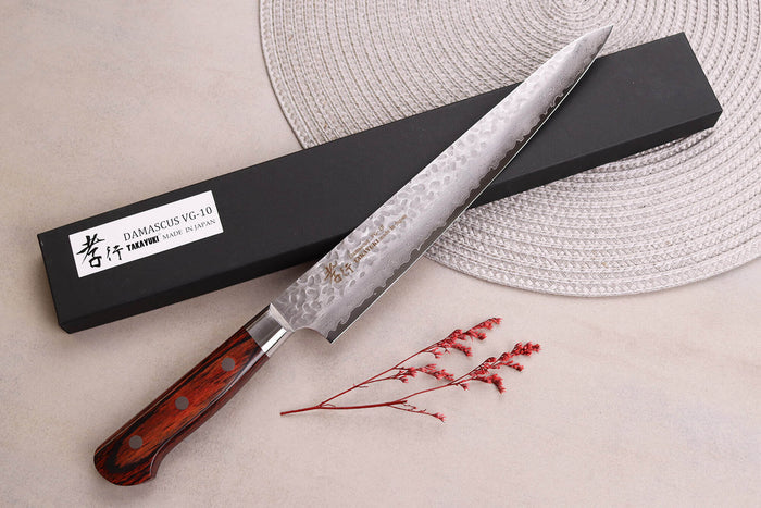 Couteau sujihiki japonais 24cm Sakai Takayuki Damascus Western 33 couches
